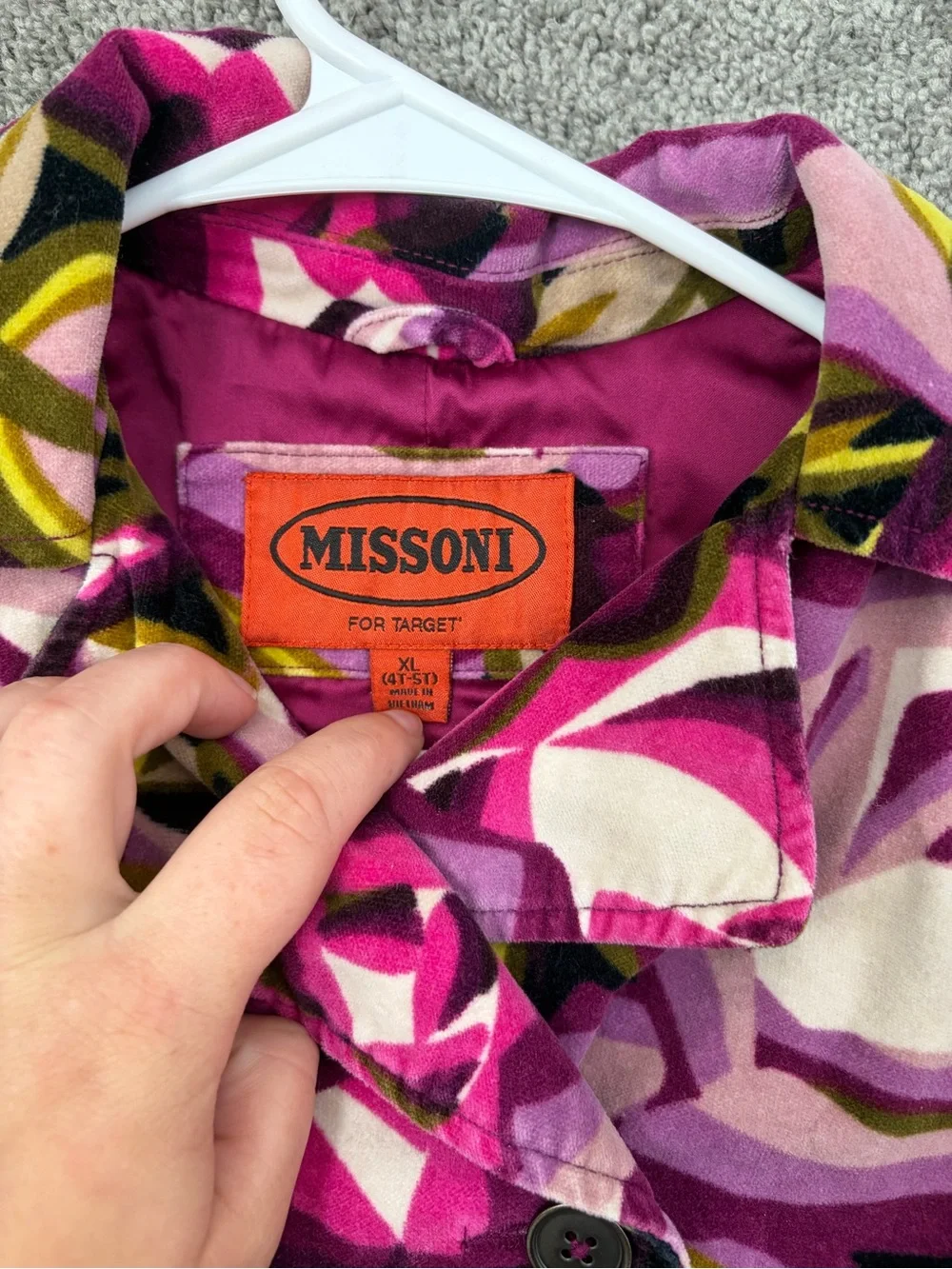 Missoni for target Multicolor Pink Floral Double-Breasted Coat 70s